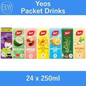 Yeos Packet Drinks (24 x 250ml) Yeo's First Harvest, Lemon Barley, Justea, Longan Red Date,Wintermelon Chrysanthemum
