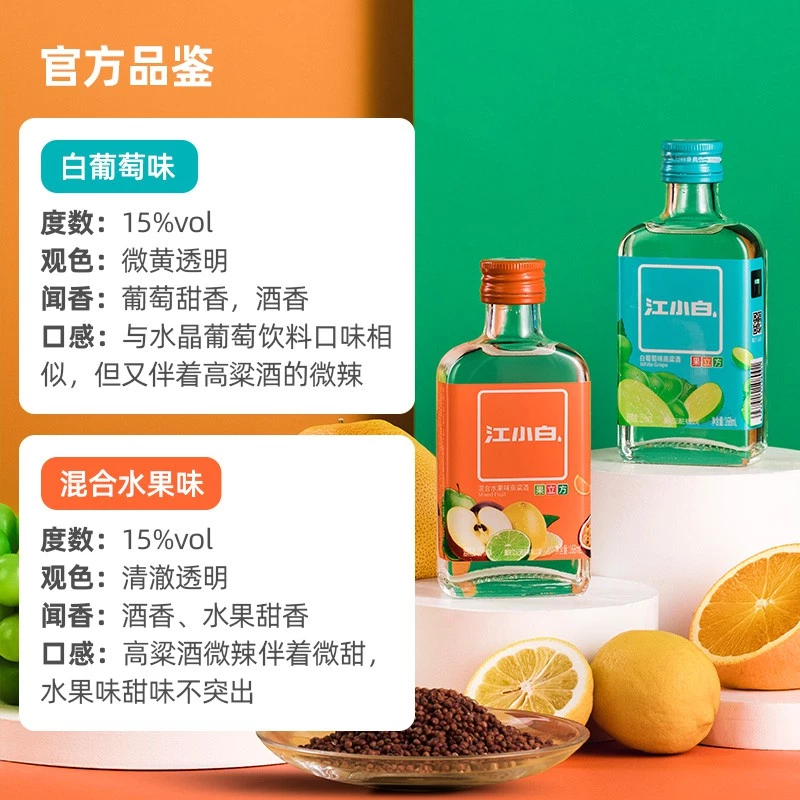 Jiang Xiao Bai Guo Li Fang Bai Jiu 江小白 果立方白酒 168ml - Image 3